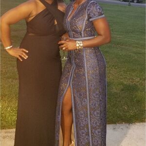 BCBGMaxaria Lace Evening Dress